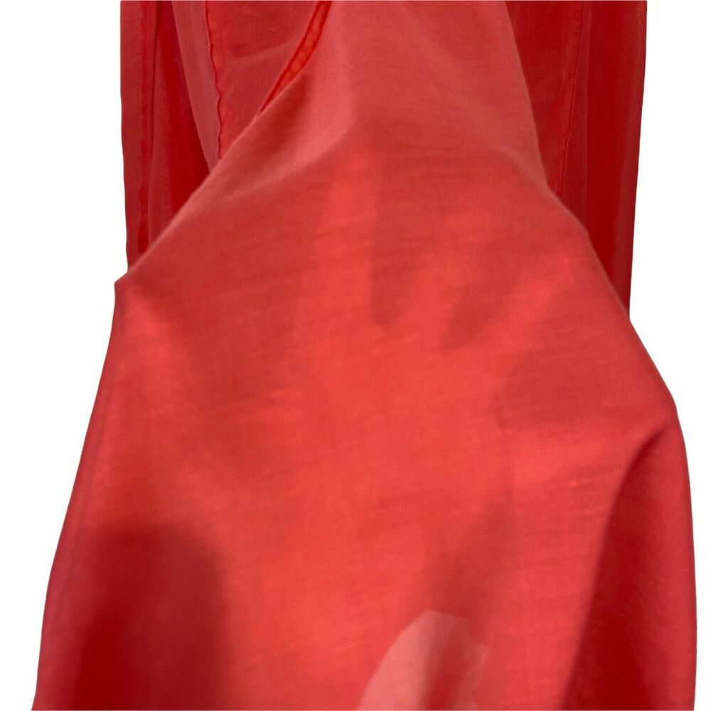 Dimri Full Skirt Womens Coral Raw Edge Semi Sheer Tie Waist Size Medium - Picture 5 of 15